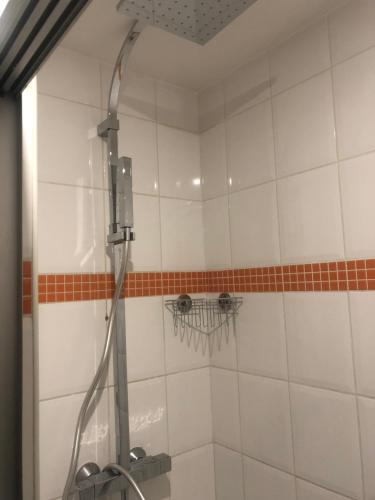 NancrayLove Chalet的浴室内带软管的淋浴