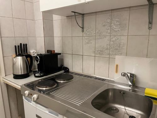 洛桑Gare-20-1的厨房配有水槽和台面