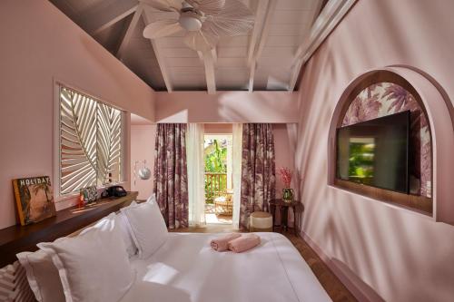 Tropical Hotel St Barth客房内的一张或多张床位