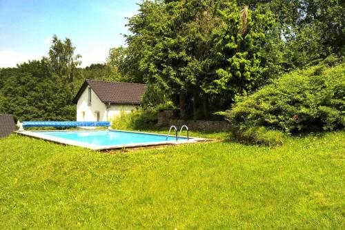 AltersbachHouse, Steinbach-Hallenberg的庭院中间的游泳池