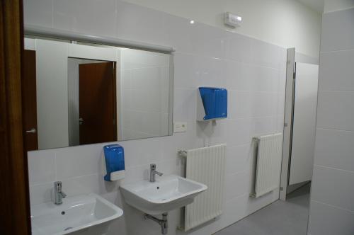 奥伦塞格雷乐旅舍的浴室设有2个水槽和镜子