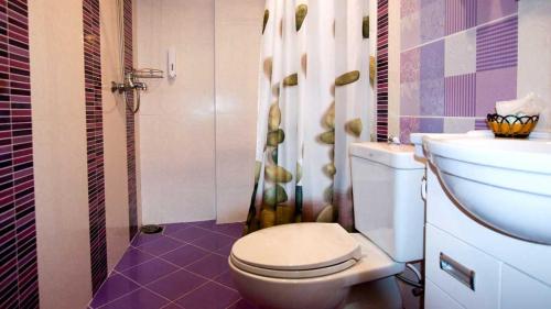 芭堤雅市中心Bluebird Inn Pattaya的一间带卫生间和水槽的浴室