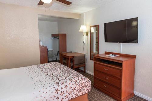 埃尔科君子旅馆的配有一张床和一台平面电视的酒店客房