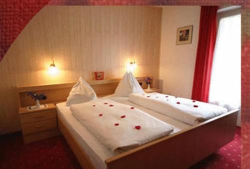Hotel Ortlerhof客房内的一张或多张床位