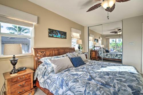 Charming Waikoloa Village Townhome Swim and Explore客房内的一张或多张床位