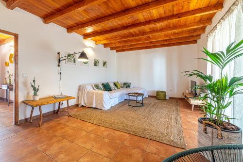 梅利迪什Villa Casanova的客厅配有沙发和桌子