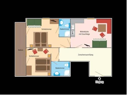 考恩台尔豪斯吉佛酒店的房屋的平面图