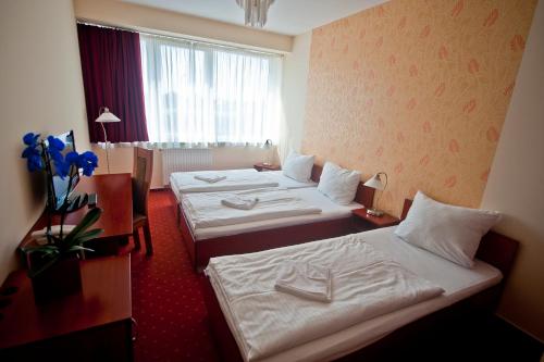 加拿大布达佩斯酒店客房内的一张或多张床位