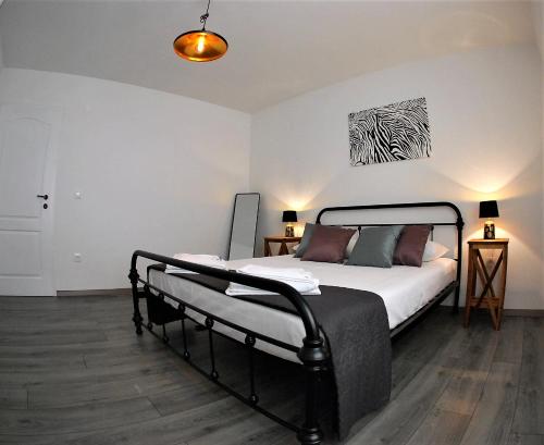 巴什卡沃达Apartman “Tica”的卧室配有一张床