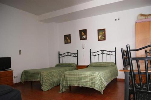 科尔多瓦阿尔卡萨旅馆的两张睡床彼此相邻,位于一个房间里