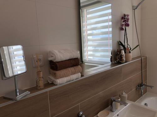 Tatra billetee apartmán s luxusným výhľadom na VysokéTatry a súkromným wellness的一间浴室