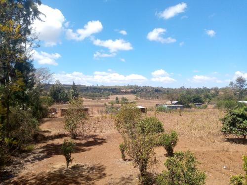 NyahururuSipili Village Residence的远处有树木和房屋的田野