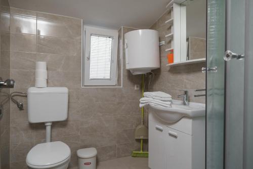 特里班Apartment LUCIA的一间带卫生间和水槽的浴室