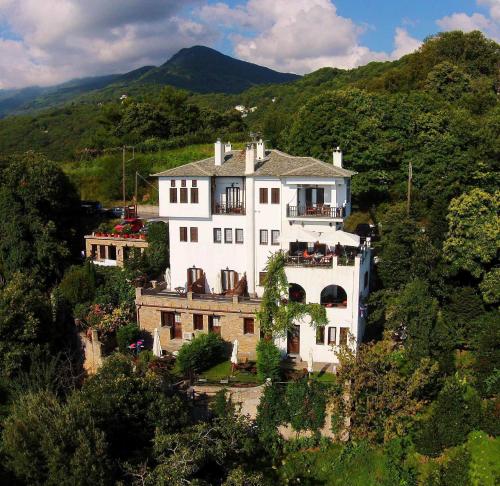 圣季米特里奥斯埃尔达古宅酒店的山顶上的大型白色房屋