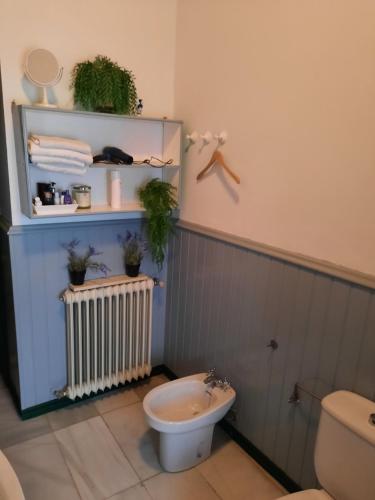 PurchenaPension Jean Franco room Dylano的一间带卫生间和散热器的浴室