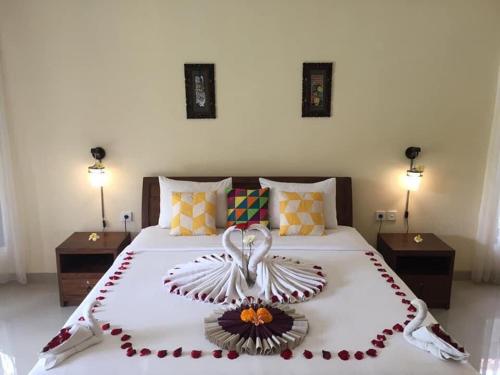 Darraria Villa Ubud客房内的一张或多张床位
