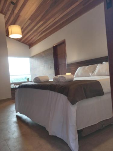 塞拉内格拉Molise Hotel Fazenda的一间卧室,卧室内配有一张大床