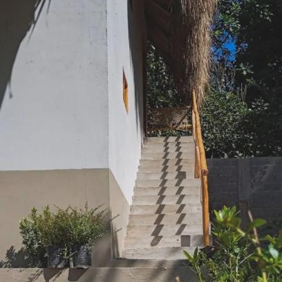 帕洛米诺Rustiko Palomino Sierra Nevada的通往大楼的楼梯