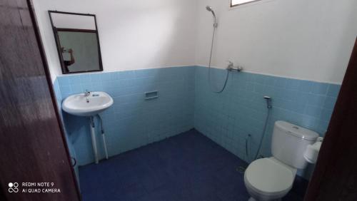 图克图克Leokap Homestay的一间带卫生间和水槽的浴室