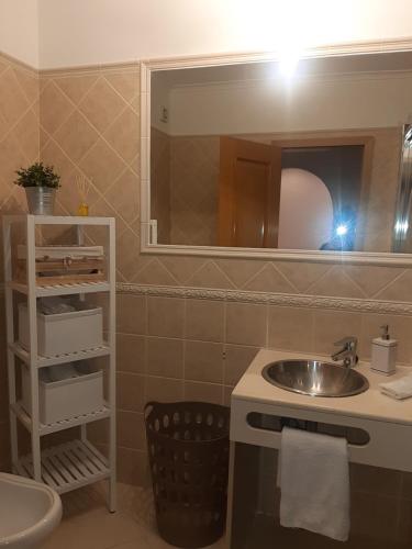 奥良Brisas da Ria的一间带水槽和镜子的浴室
