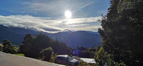 山景或在露营地看到的山景