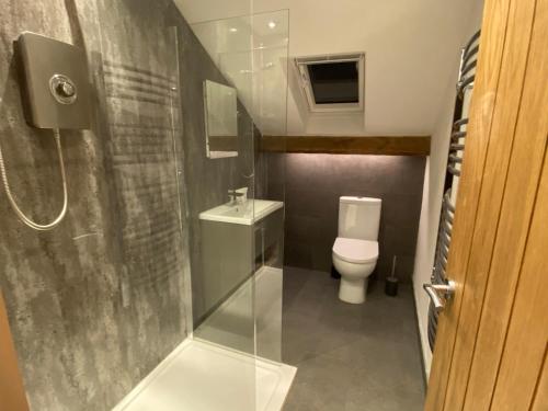 巴恩斯利The Loft @3的一间带卫生间和淋浴的小浴室