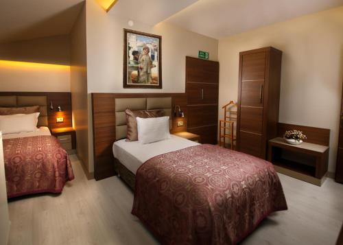 爱利特阿霞酒店客房内的一张或多张床位