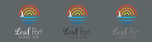 安塔利亚Leaf Port Hotel的水中彩虹咖啡馆的标志