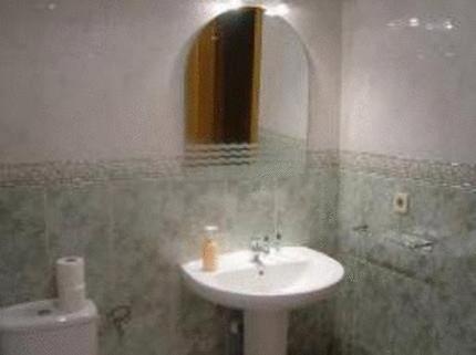 马德里埃米利奥巴拉哈斯旅馆的一间带水槽和卫生间的浴室