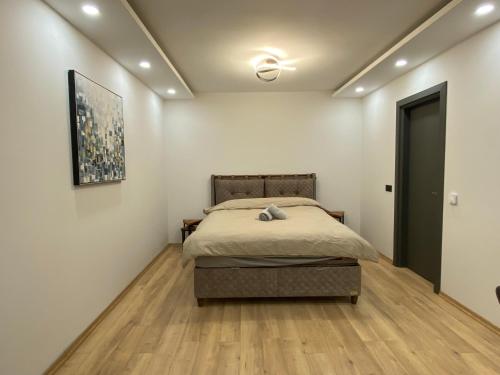 索非亚DV13 Luxury Suite Sofia Center的卧室配有一张床