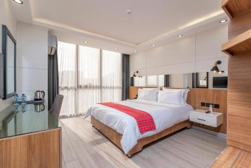 MAA Hotel and Suites - Hurlingham, Nairobi客房内的一张或多张床位