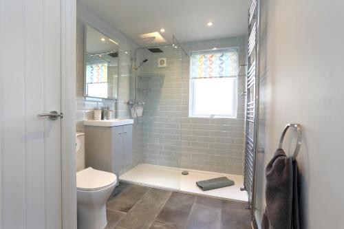 惠特彻奇The Swift的浴室配有卫生间、盥洗盆和淋浴。