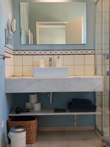 新蒙特莫尔MirArte的一间带水槽和镜子的浴室