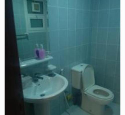 阿吉曼Lemas 901的浴室配有白色卫生间和盥洗盆。