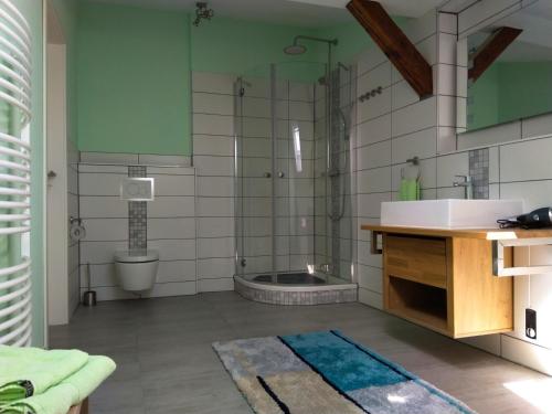 Ferienwohnungen Ribnitz-Damgarten (FR)的一间浴室