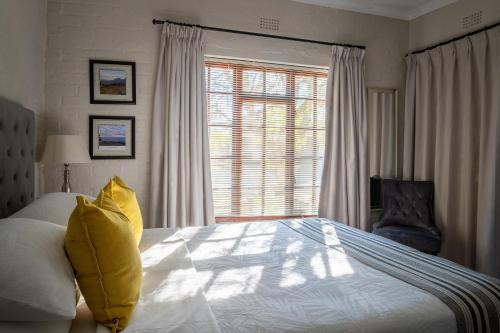 开普敦17Peppertree的一间卧室设有一张大床和一个窗户。