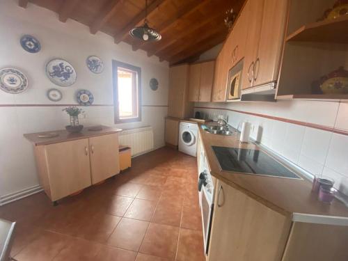 casa rural corral del Toro的厨房配有水槽和洗衣机