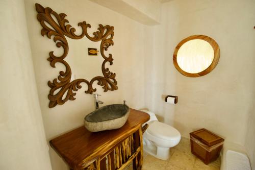 Akalki Hotel y Centro Holistico的一间浴室