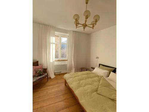 罗拉赫annadaly Stadtraumwohnung的一间卧室设有一张床和一个窗口