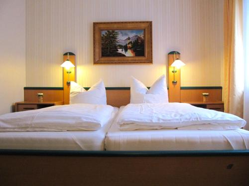 Hotel Garni Zur Traube客房内的一张或多张床位