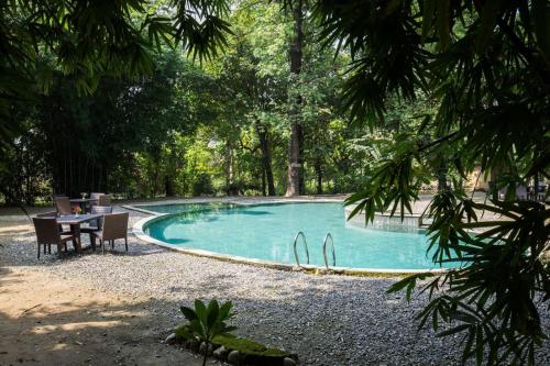 Jagatpur Lodge内部或周边的泳池
