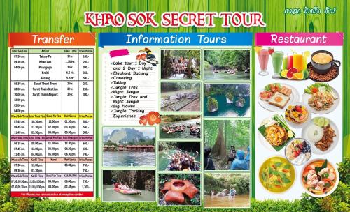 考索Khaosok Secret Hostel的日历上的食物图片拼贴