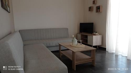 加藤-达拉特索Sunshine Apartments的客厅配有沙发和桌子