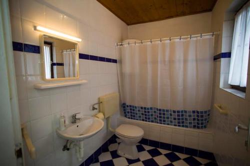 斯诺基罗扎客房旅馆的一间带卫生间和水槽的浴室