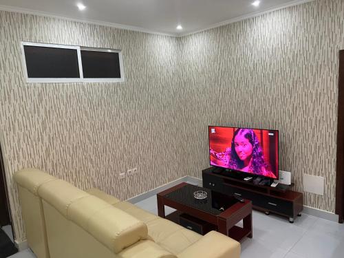 Wonderful 1 bedroom apartment in Luanda的电视和/或娱乐中心