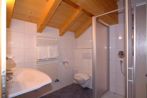 施科佩尔瑙Haus Schatz的一间带水槽和卫生间的浴室