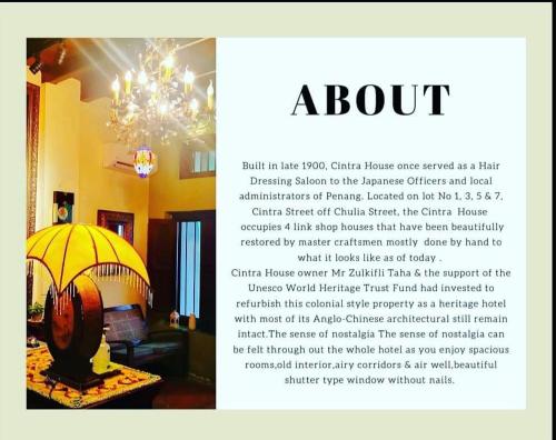 乔治市Cintra House的一本书的一页,上面有房间的照片
