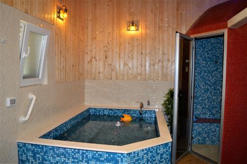 本科瓦茨Studio Apartments Luka Biograd - Benkovac的一间带玩具的浴缸的浴室