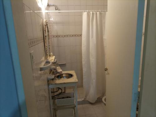 圣达菲Departamento Zavalla 1046的一间带水槽和淋浴的浴室