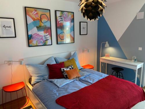 Brand New Cozy Apartment 10 min to city center客房内的一张或多张床位